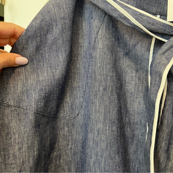 NWT Talbots Blue A-Line Skirt Contrast Piping Size 16 - Picture 8 of 10